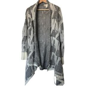 Aniina Knit Handkerchief Cut Open Sweater, Belted Size Large